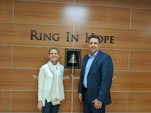 Jennifer Carrizal and Bruce Birdsell visiting the Ring of Hope at MPTC